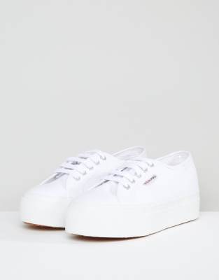 white flatform plimsolls