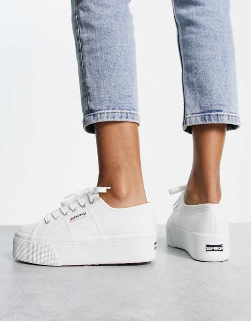 Superga flatforms white sale