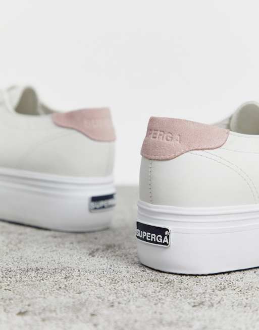 Superga bianche outlet in pelle