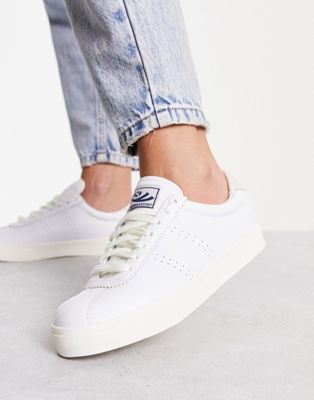 Superga 2843 Club S trainers in white leather  - ASOS Price Checker