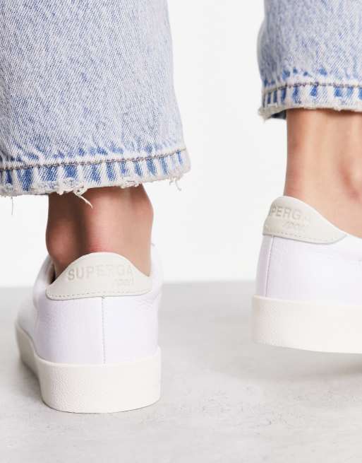 Superga 2843 Club S Baskets en cuir Blanc ASOS