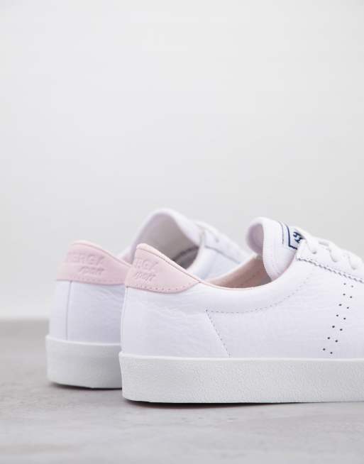 Superga in cheap pelle bianche