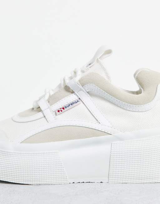 Superga 2922 chunky trainer in white