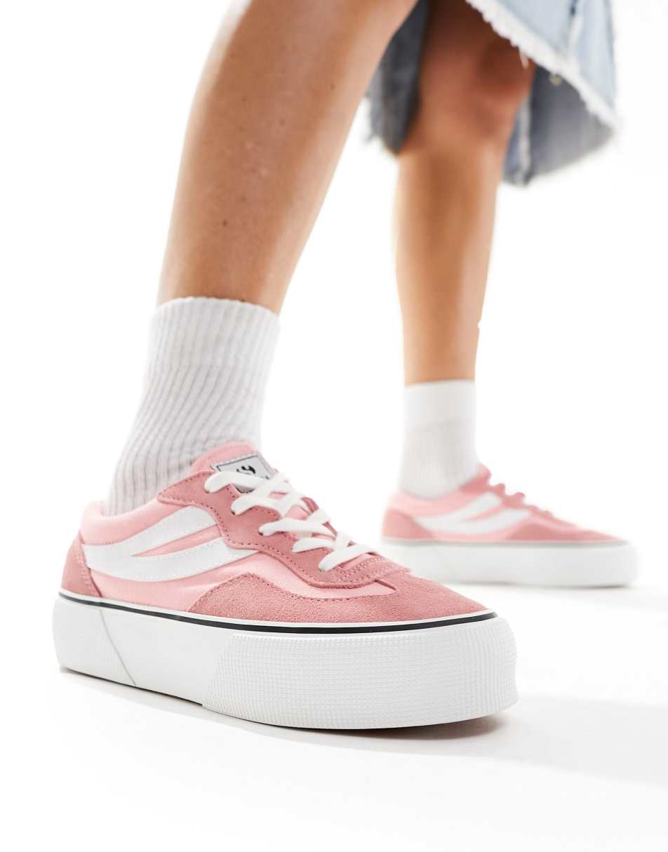 Superga 3041 revolley colorblock platform in pink