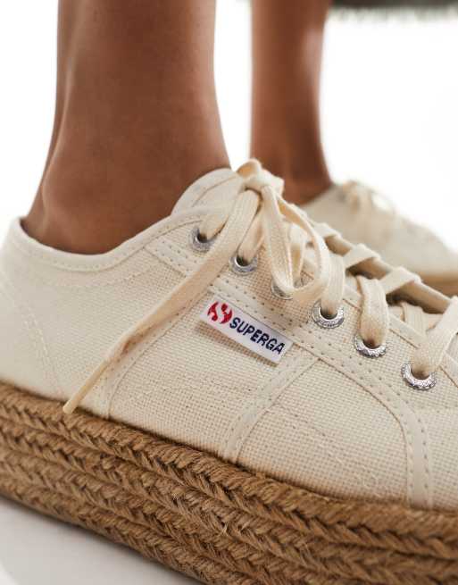 Superga Baskets avec semelle en corde Beige ASOS