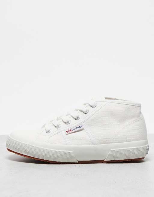 Superga chunky high top trainers in white | ASOS