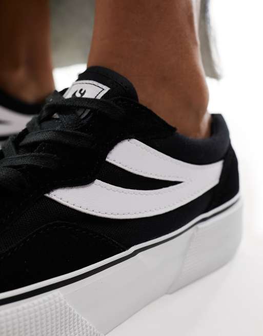 Superga flatform trainers in black