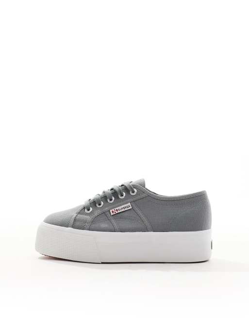 Superga flatform trainers in grey