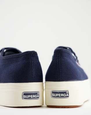 superga flatform navy