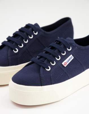 superga flatform navy