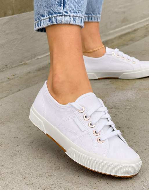 Superga rose cheap gold eyelets