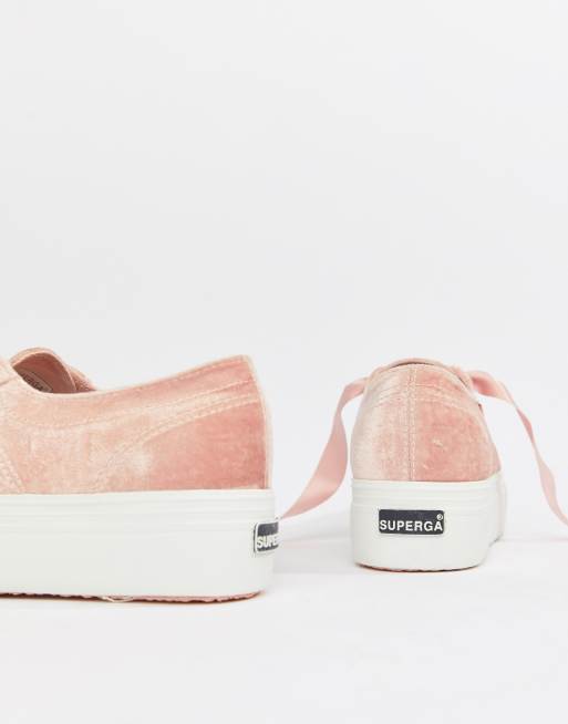 Superga pink sales velour