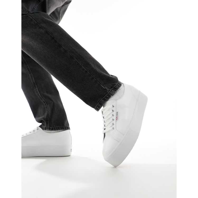 Superga platform trainers in white ASOS