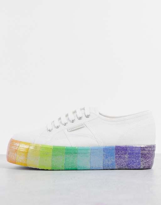 Superga white hot sale multicolor