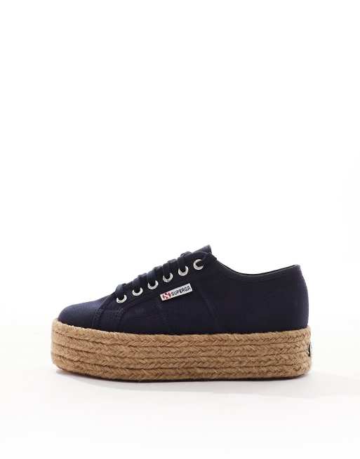 Superga navy hot sale espadrilles