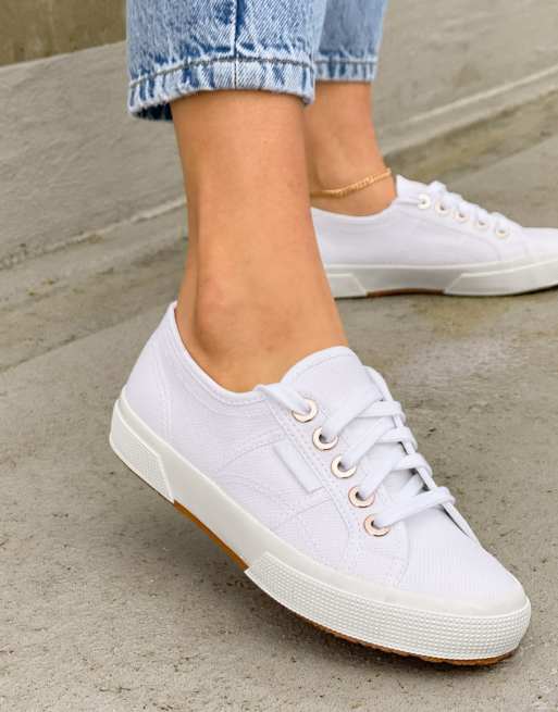 Superga bianche e oro store