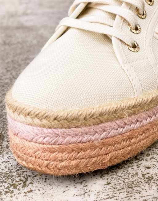 Superga bianche 2025 suola corda