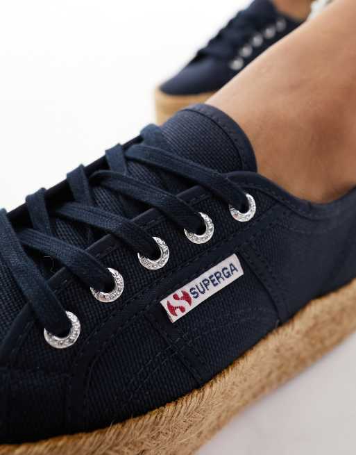 Superga platform blu store