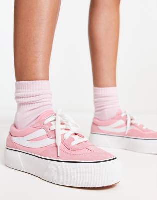 Superga - Volley - Baskets à plateforme - Blanc multicolore