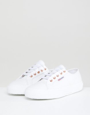 superga white leather trainers