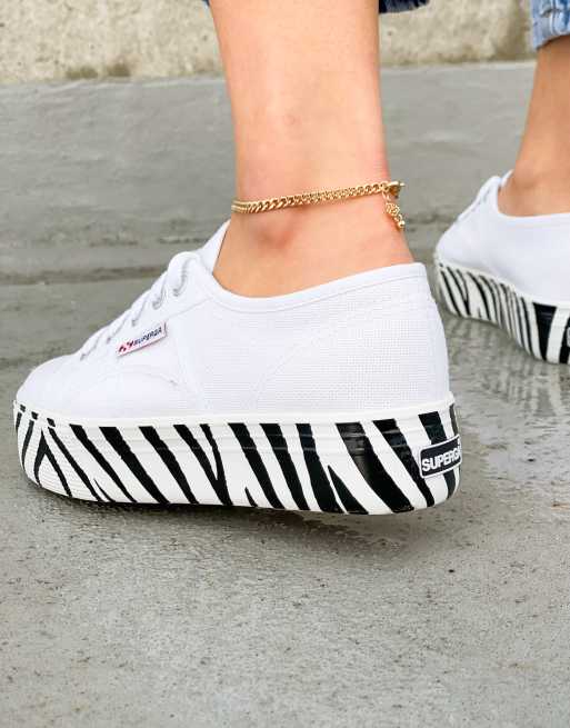 Superga zebra hot sale print