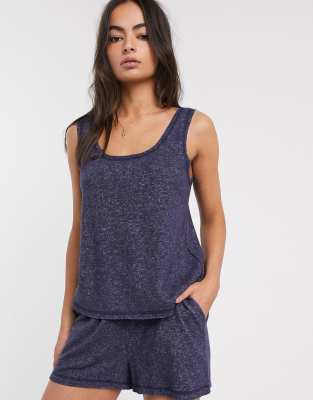 Супермягкая майка для дома от комплекта ASOS DESIGN-Темно-синий