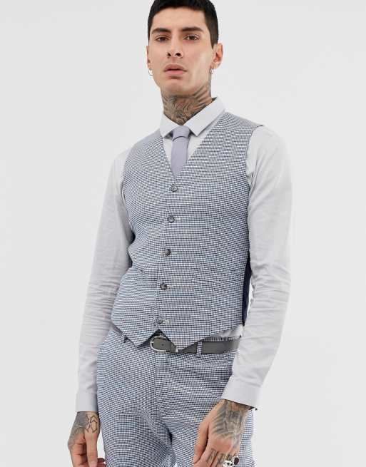 Superskinny jakkesæt til bryllup i grå hør fra ASOS DESIGN, 4 af 4