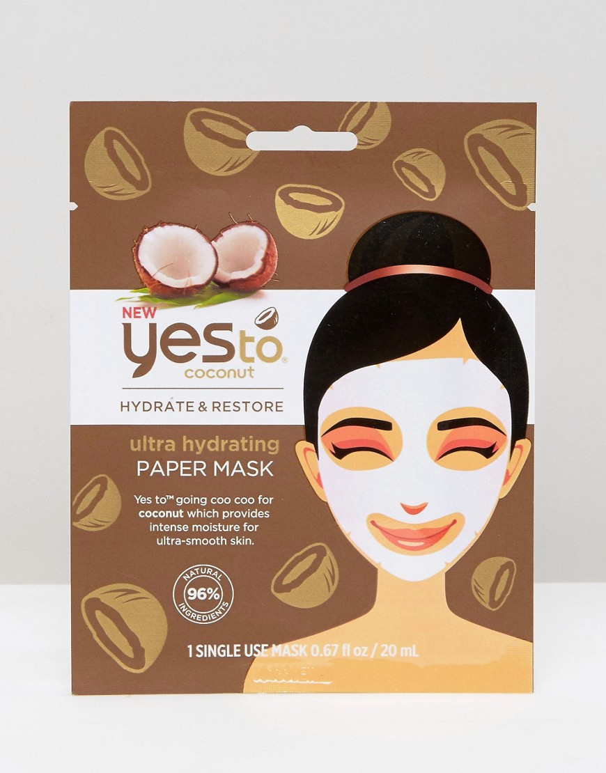 фото Суперувлажняющая бумажная маска для лица yes to coconuts-бесцветный