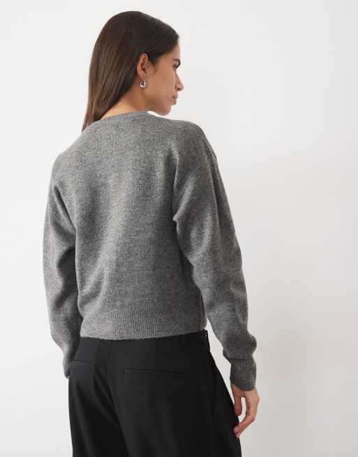 Supre - cárdigan de punto acogedor Annie en gris carbón, 4 de 4