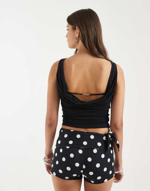 Supré – Chantelle – Svart, supermjuk topp med drapering, 2 av 4
