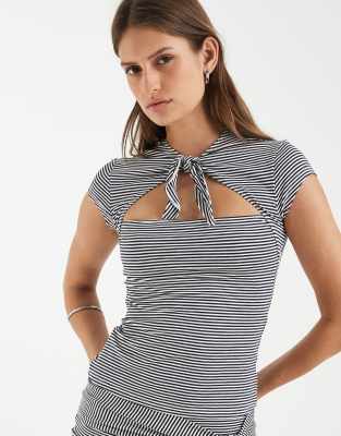 Supre Co-ord Soft Tanisha Tie Top In Blue