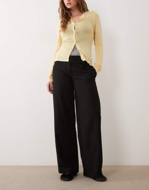 Supre darcy pantalón de sastre con lazos laterales en negro - view 1