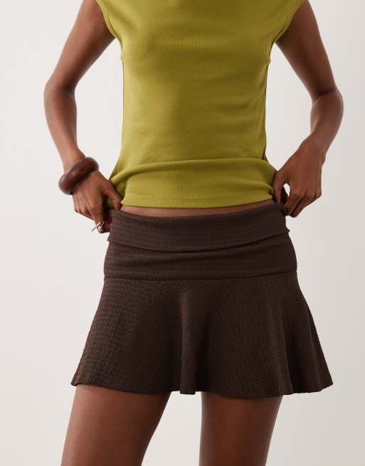 Supre Devon teksturowana spódnica mini w kolorze baked brown, 4 z 5