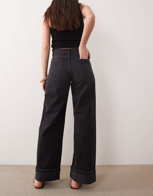 Supré - Jean ample à taille haute - Noir délavé, 3 de 5