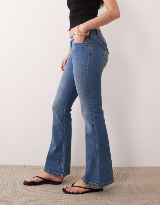 Supré - Jean bootcut stretch à taille basse - Bleu de Palerme, 2 de 5