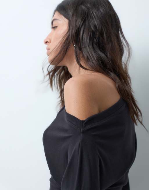 Supre kirby offshoulder langærmet top i sort, 4 af 5