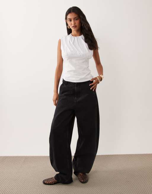 Supre leesa ruched tank top in white , 2 of 4