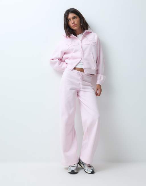 Supre liv 2002 Oversize-Kapuzenpullover mit Reißverschluss als Kombiteil in Babyrosa, 2 von 10