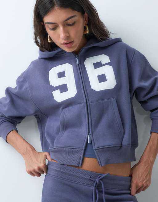 Supre liv oversized zip-hoodie-sæt i urban blue, 5 af 10