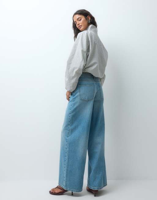 Supré – Ljusblå, baggy jeans med låg midja, 5 av 5