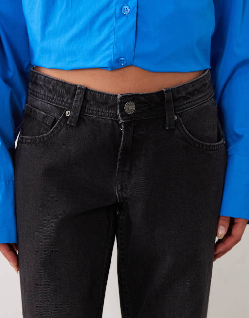 Supre low baggy flare jean in rinsed black, 5 of 5