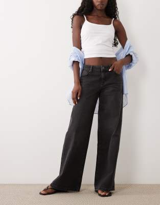 Supre Low Rise Baggy Jean In Black