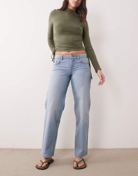 Supré low rise straight leg jeans in swiss blue - view 1