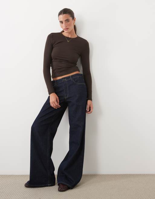 Supre miley sleek long sleeve top in brown bean, 3 of 4