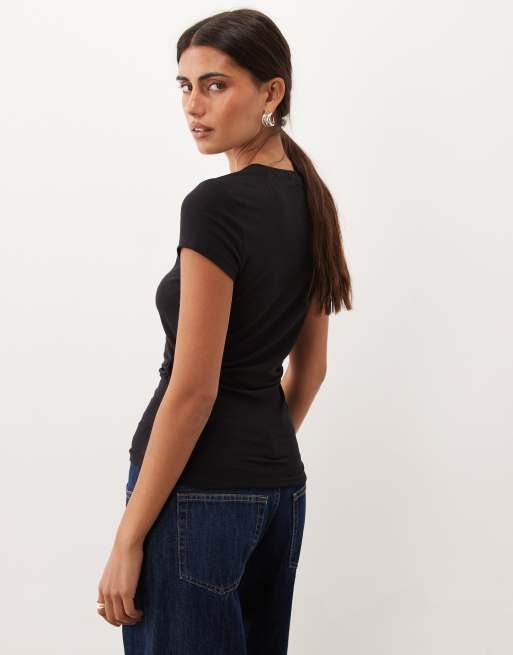 Supre oliver cinch cut-out waist tee in black , 2 of 4