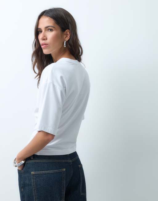 Supre - Onyx - T-shirt cintré à la taille - Blanc, 4 de 4