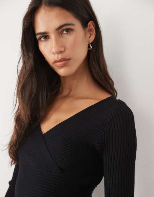 Supre Paula Wickel-Stricktop in Schwarz, 3 von 4