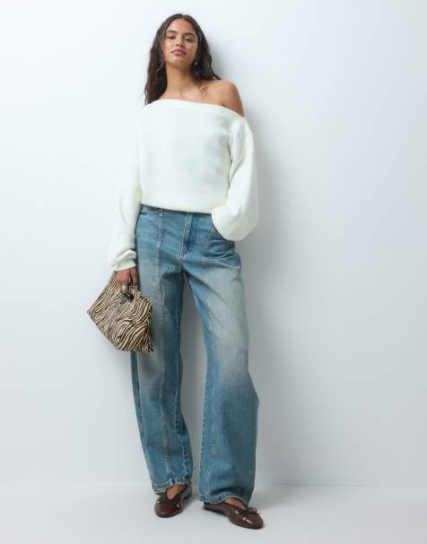 Supré Rae layered crew neck jumper in cosy cream - view 1