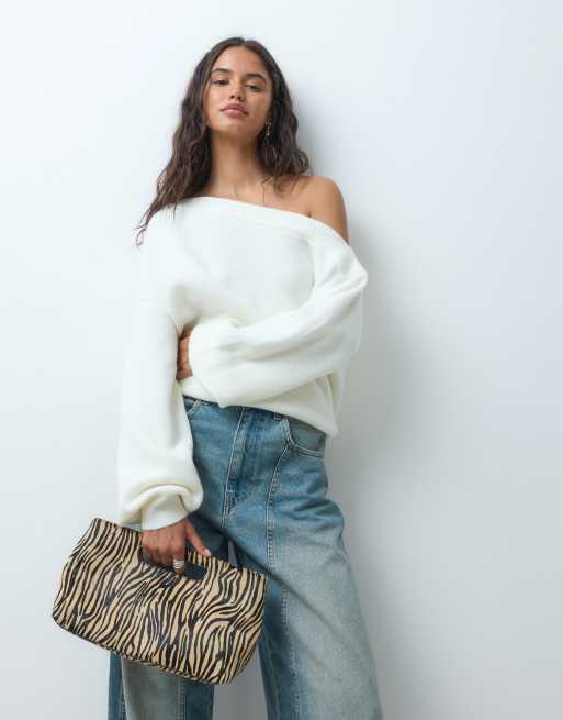Supré Rae layered crew neck jumper in cosy cream, 3 of 4