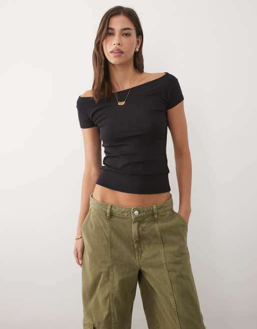 Supre - Remi - Top nero con spalle scoperte, 3 di 4